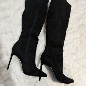 Steve Madden Sleek Black Stiletto Boots